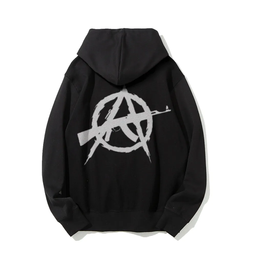 Mens Anarchy Graphic Hoodies