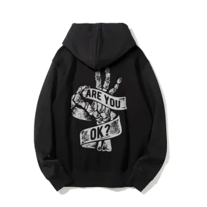 Mens ARE YOU OK Graphic Hoodies