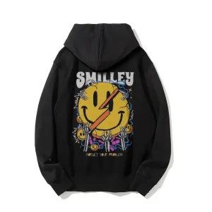 Mens Cute Smiley Graphic Hoodies