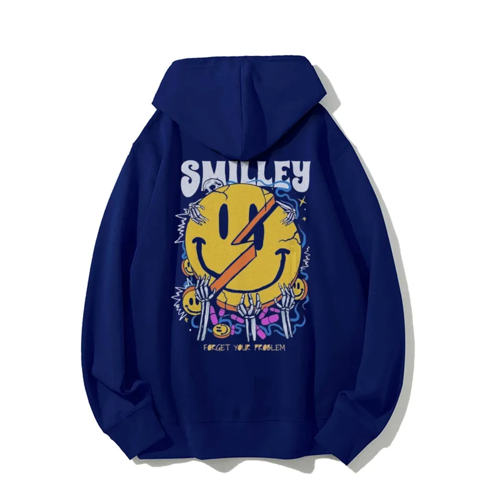 Mens Cute Smiley Graphic Hoodies