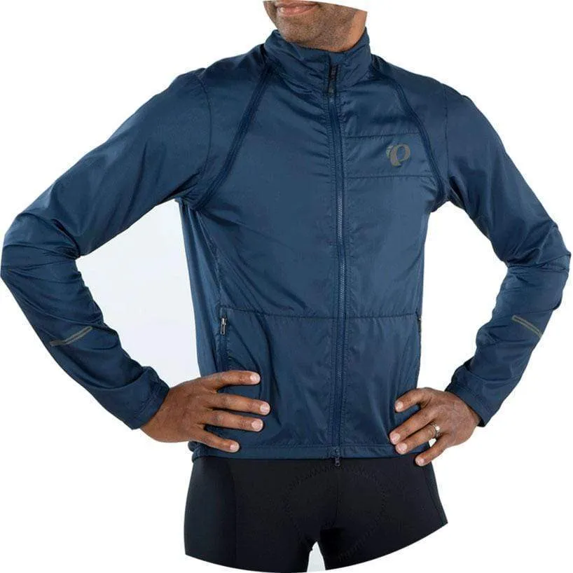 Men's ELITE Escape Convertible Road Bike Jacket - Navy Blue