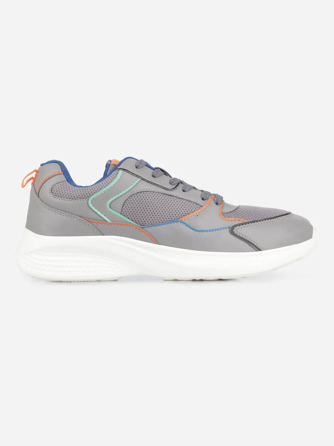 Men's Grey Spectrum Lace Up Sneakers (IX7137)