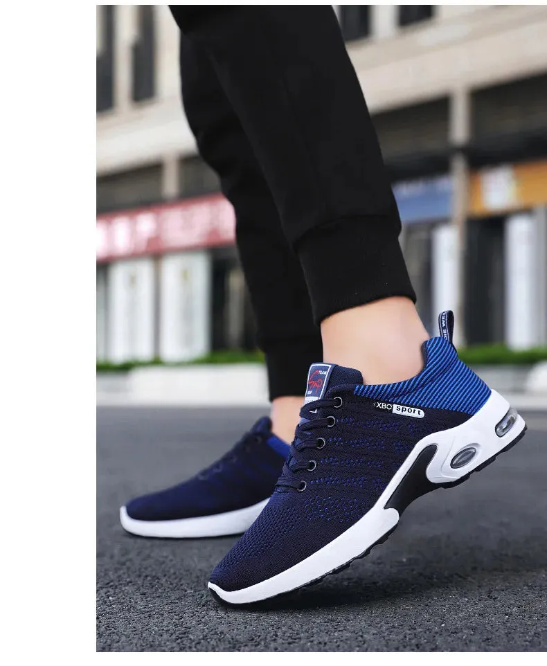 Men's Lightweight Mesh Lace-Up Running Sneakers