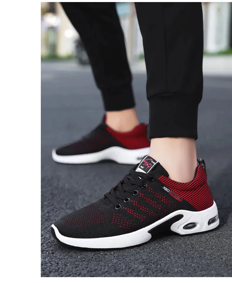 Men's Lightweight Mesh Lace-Up Running Sneakers