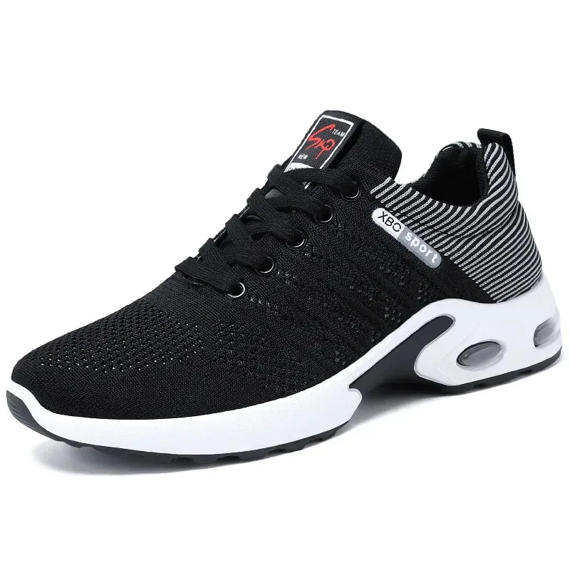 Men's Lightweight Mesh Lace-Up Running Sneakers