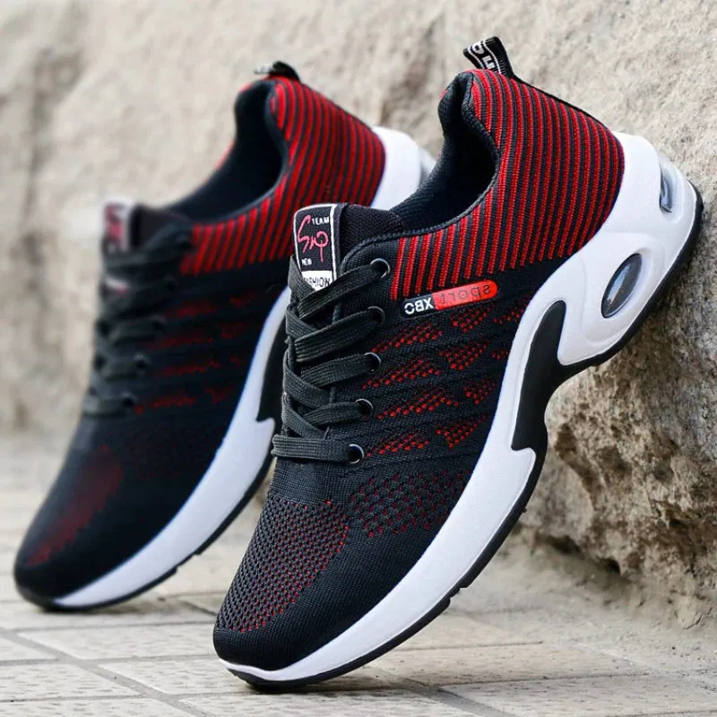 Men's Lightweight Mesh Lace-Up Running Sneakers