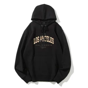 Mens Los Angeles City Letter Graphic Pullover Hoodies