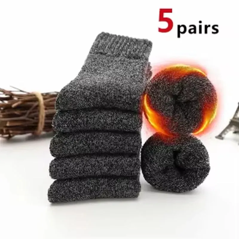 Men's Retro Wool Socks – 5/10 Pairs