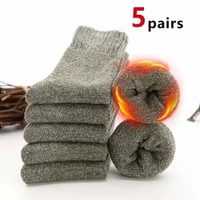 Men's Retro Wool Socks – 5/10 Pairs