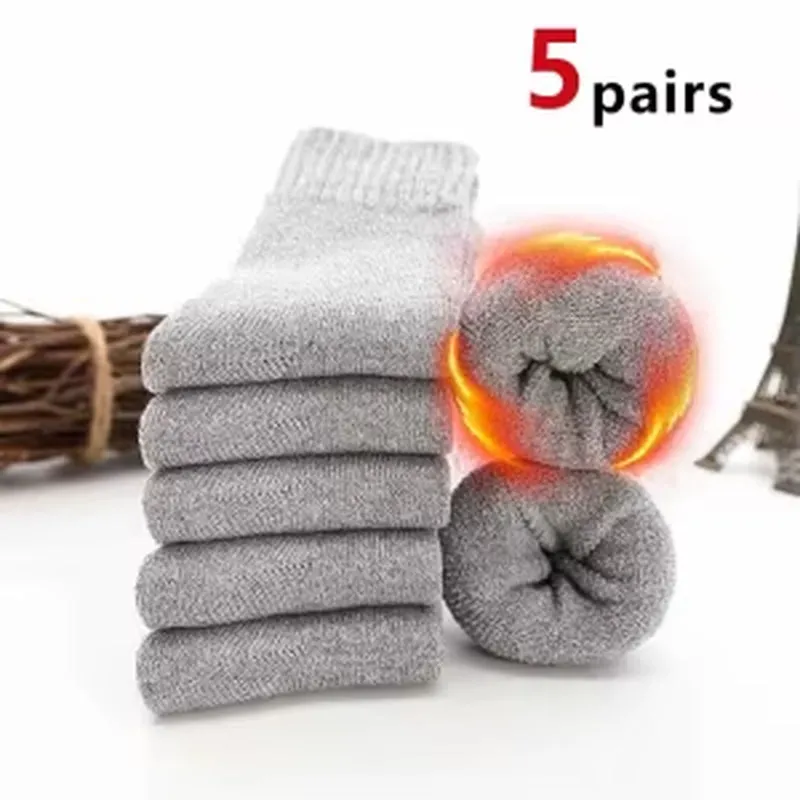 Men's Retro Wool Socks – 5/10 Pairs