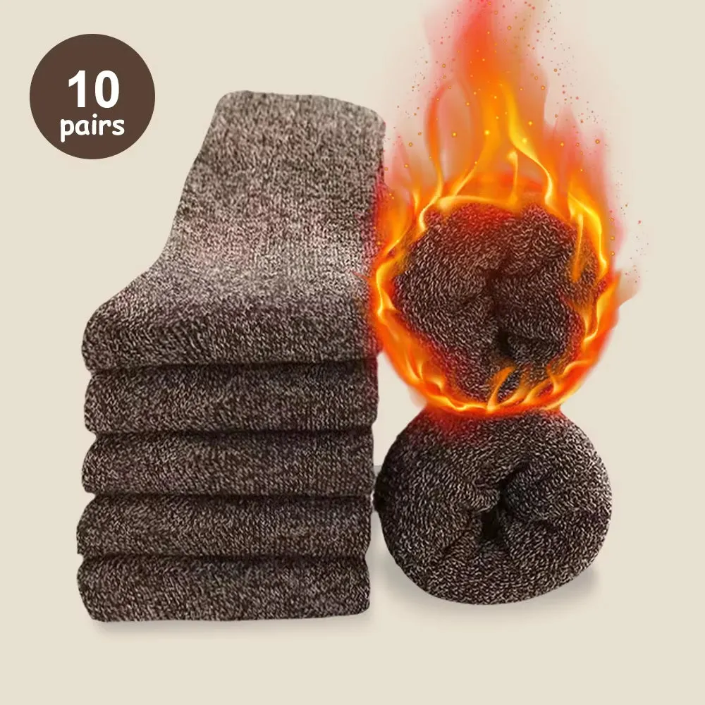 Men's Retro Wool Socks – 5/10 Pairs