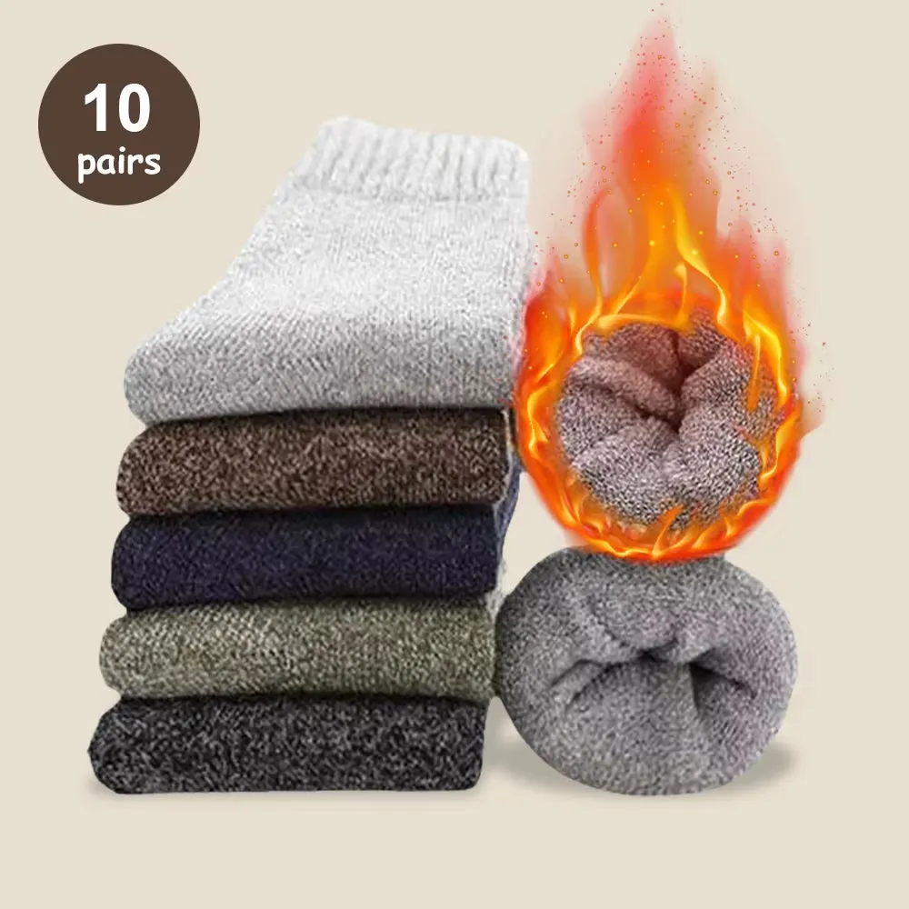 Men's Retro Wool Socks – 5/10 Pairs