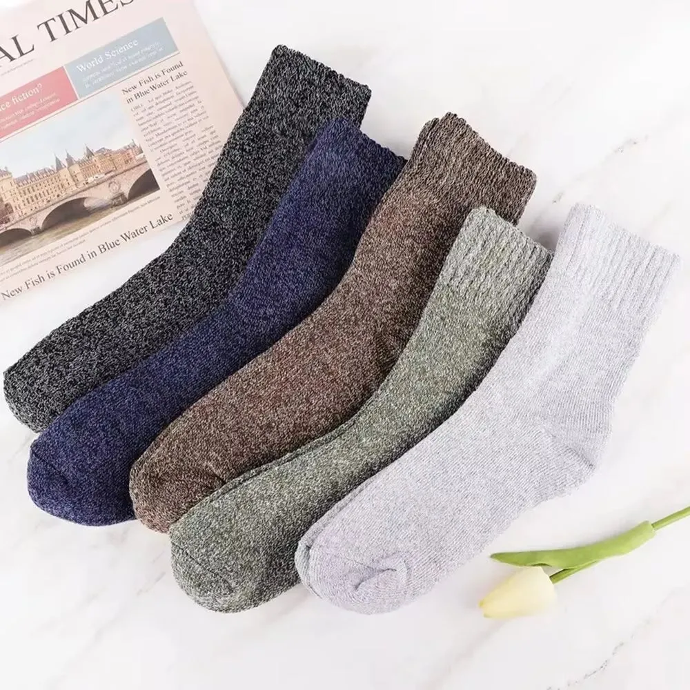 Men's Retro Wool Socks – 5/10 Pairs