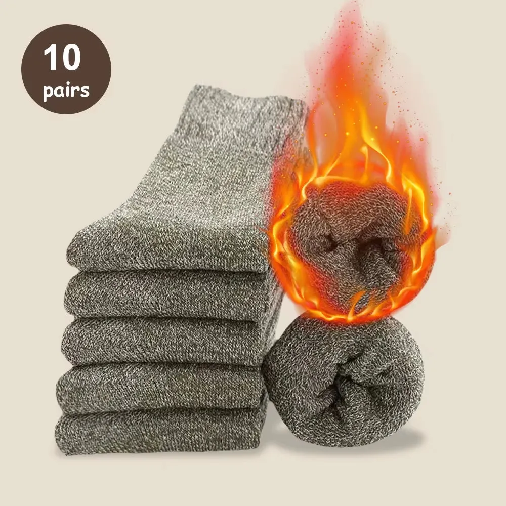 Men's Retro Wool Socks – 5/10 Pairs