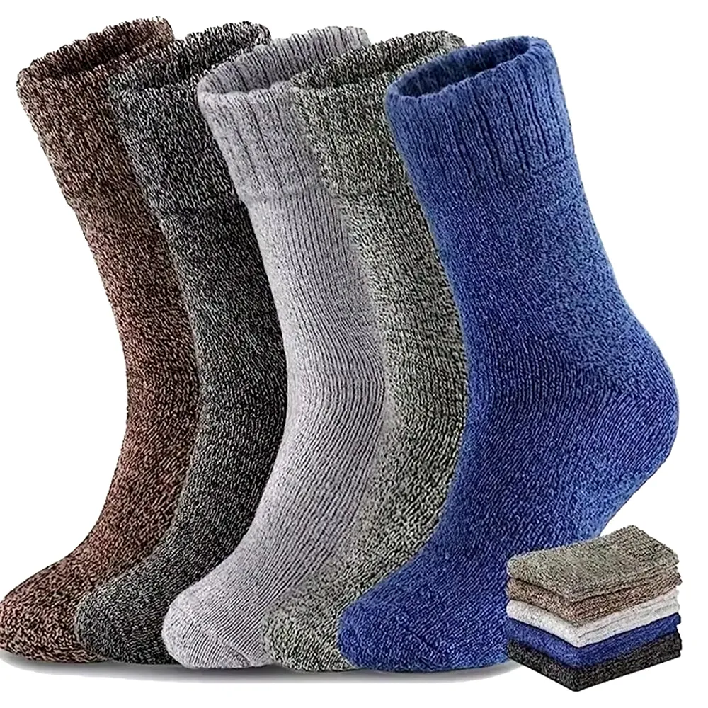 Men's Retro Wool Socks – 5/10 Pairs