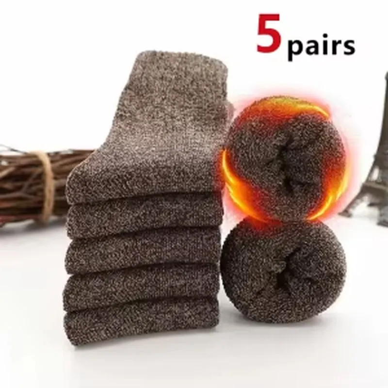 Men's Retro Wool Socks – 5/10 Pairs