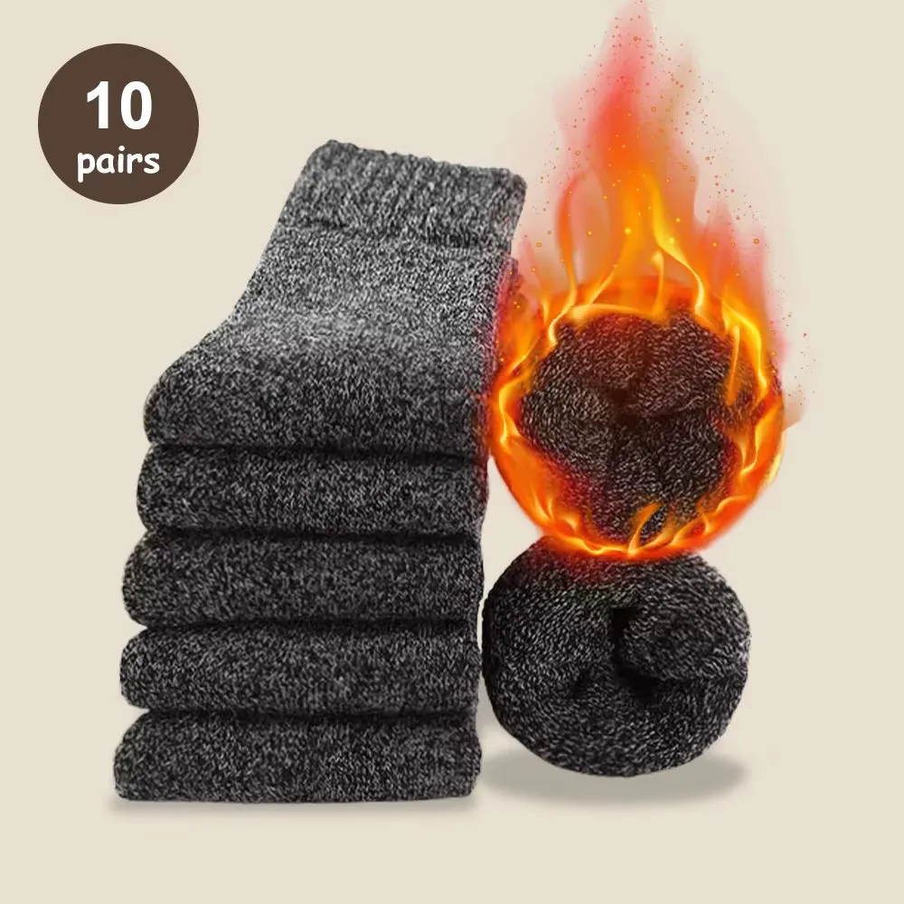 Men's Retro Wool Socks – 5/10 Pairs