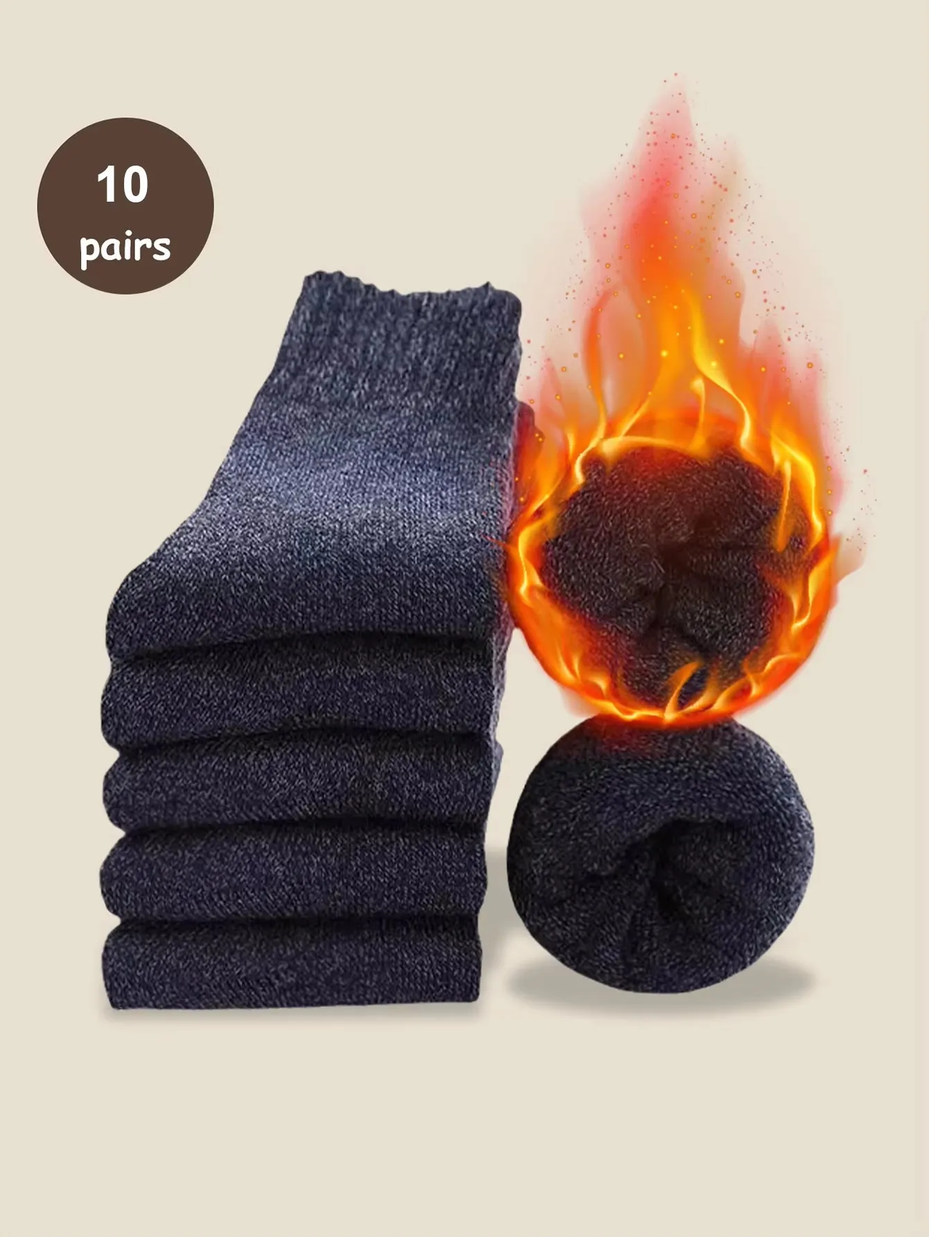 Men's Retro Wool Socks – 5/10 Pairs