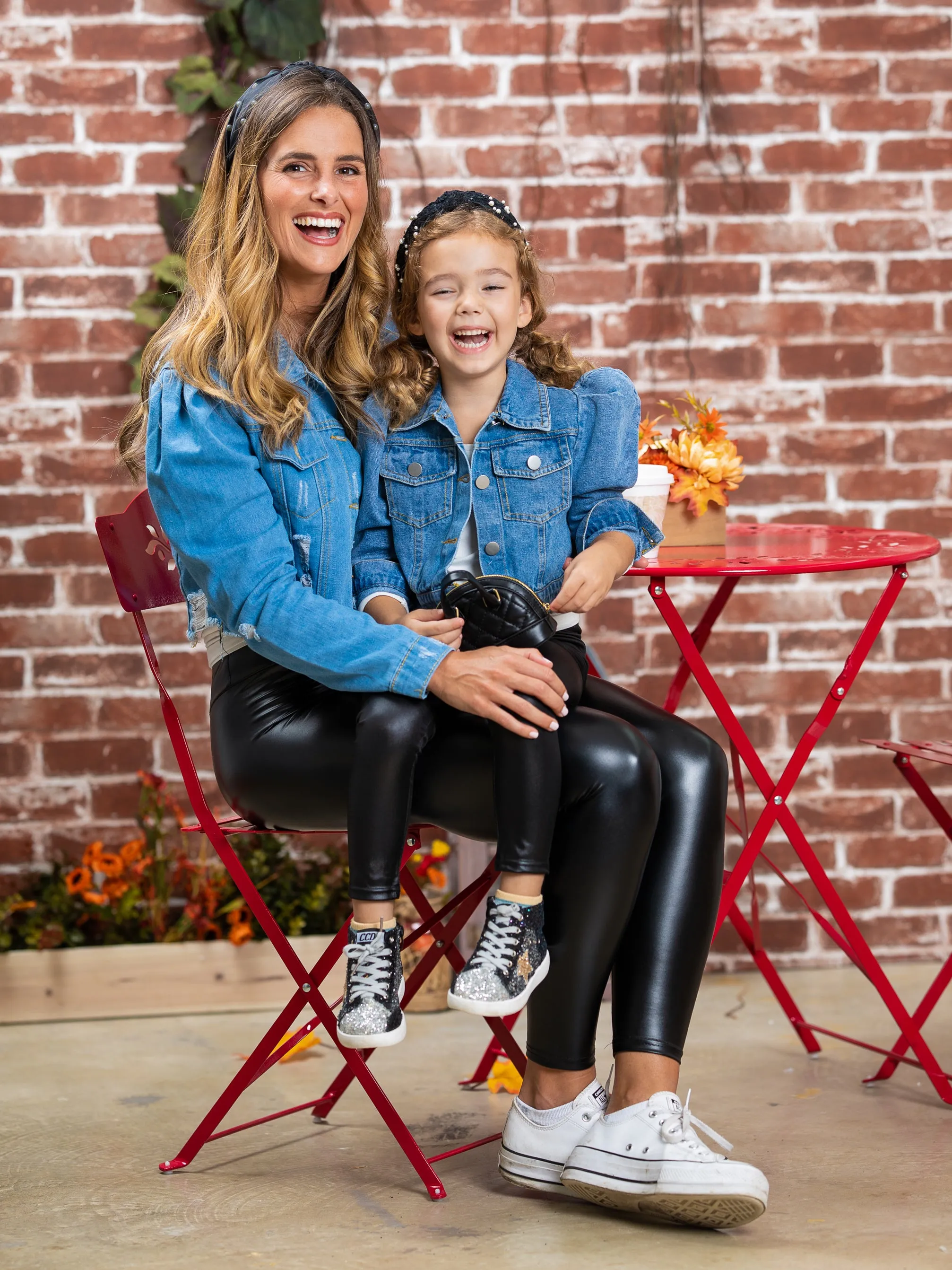 Mommy And Me Cropped Waist Denim Jacket