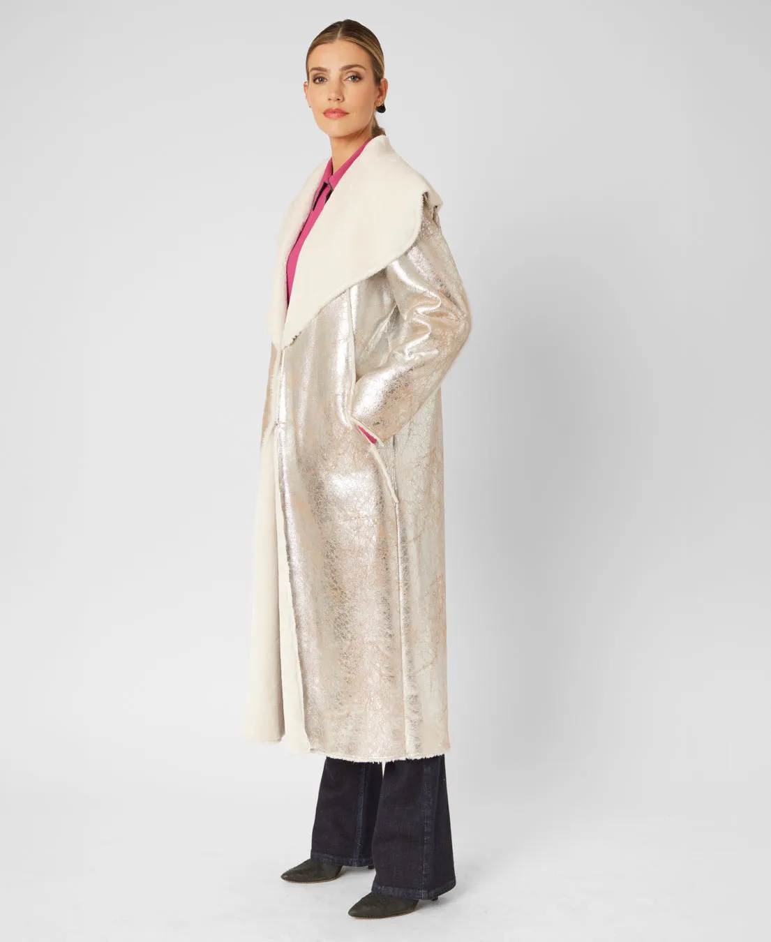 Moonstone Shearling Coat