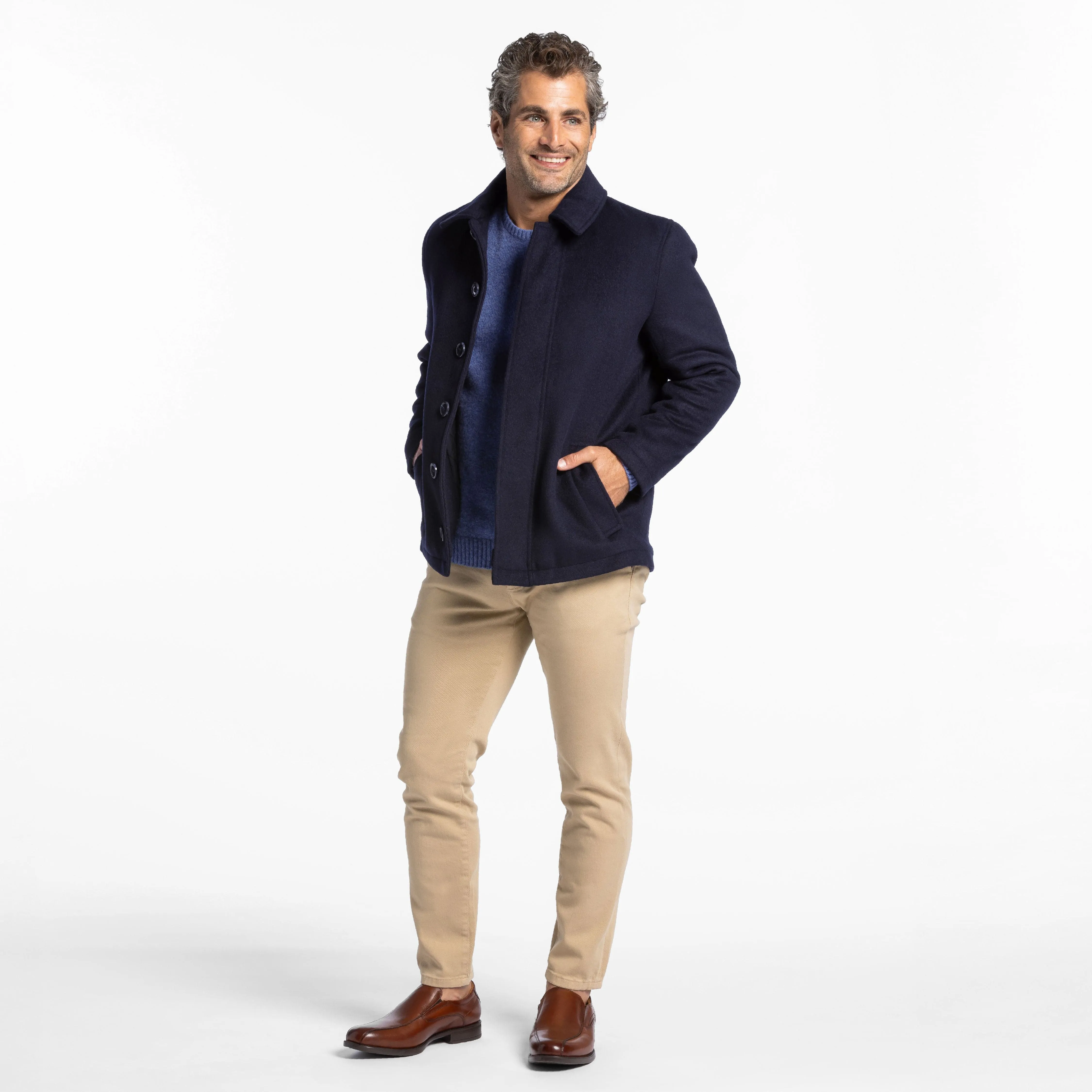 Navy Wool Peacoat