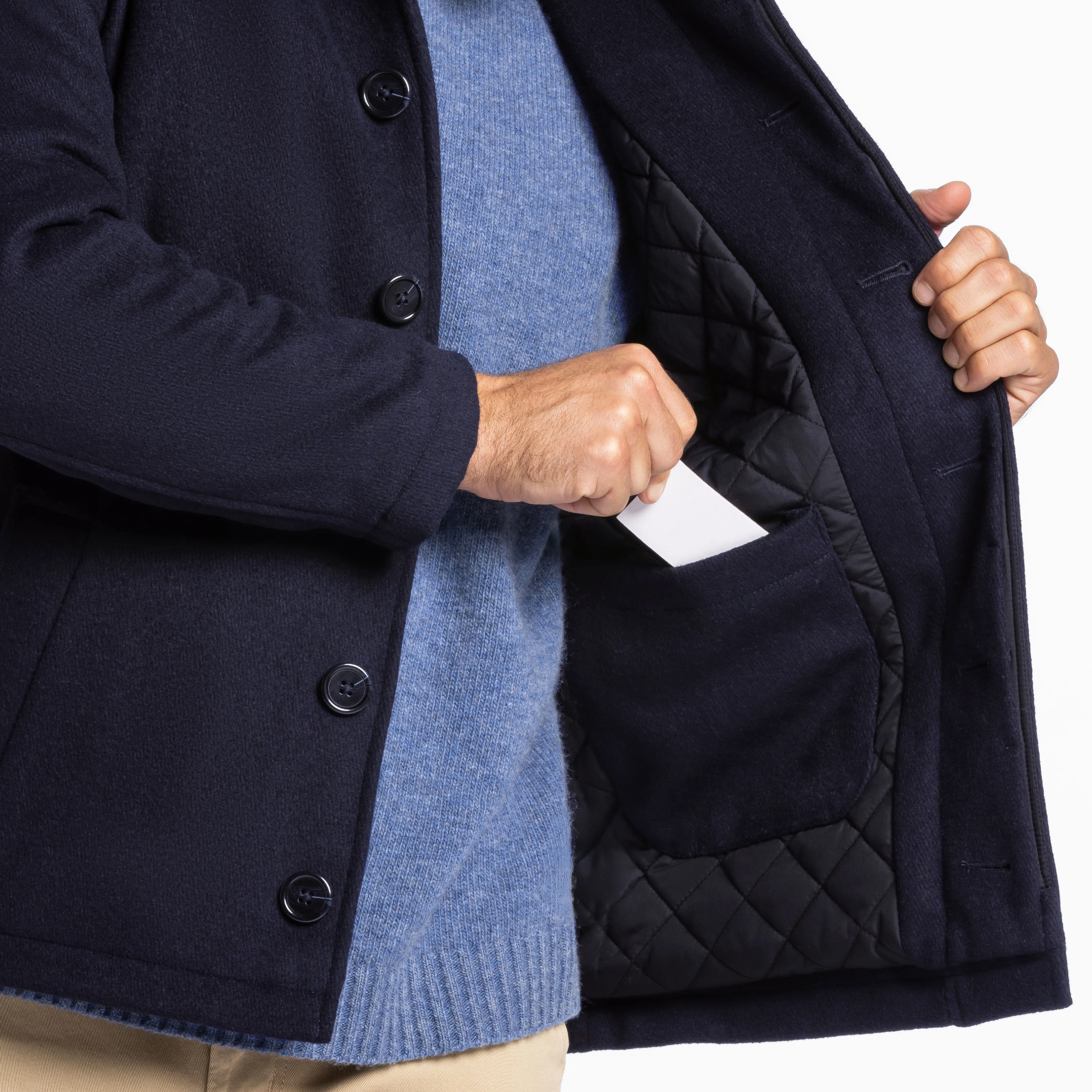 Navy Wool Peacoat