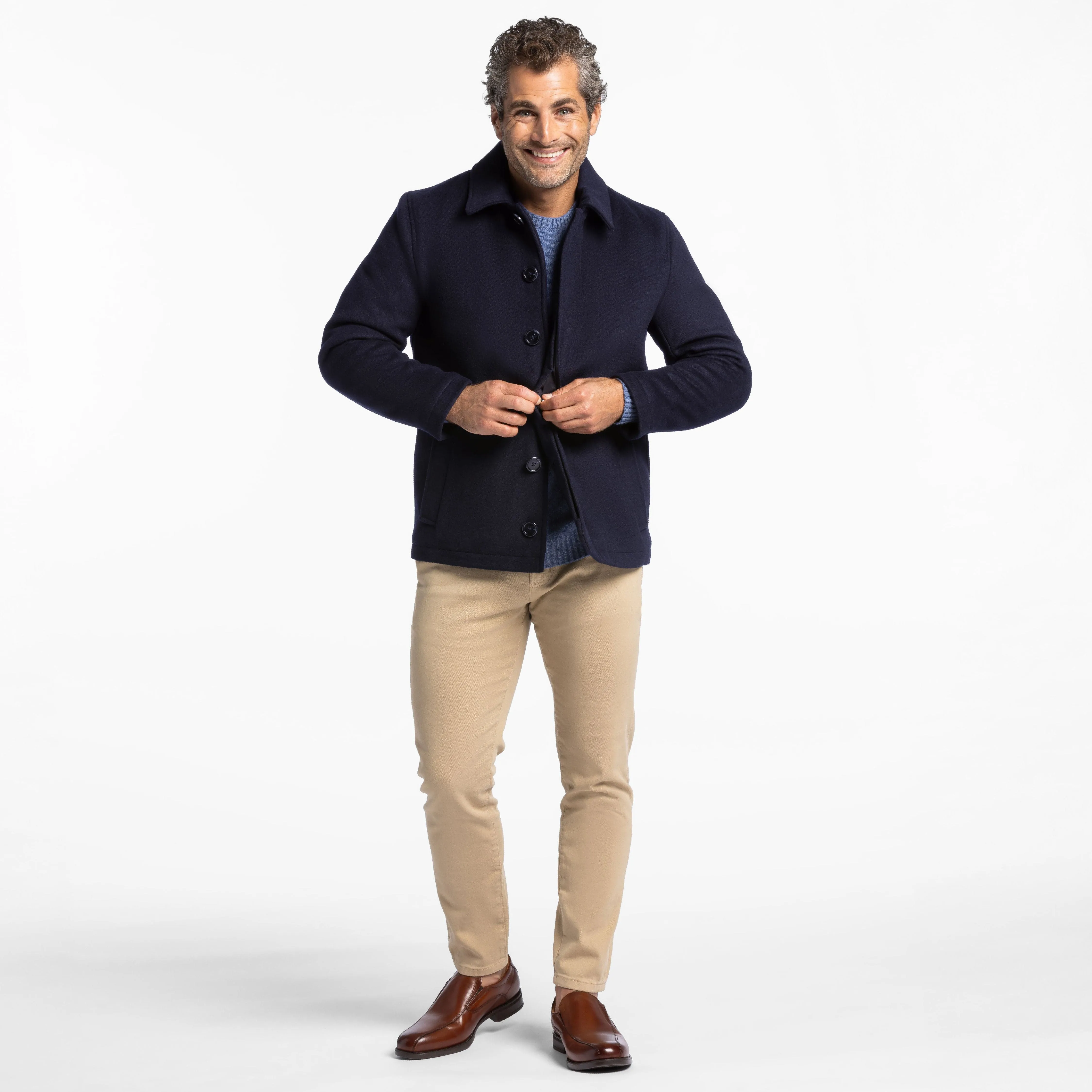 Navy Wool Peacoat