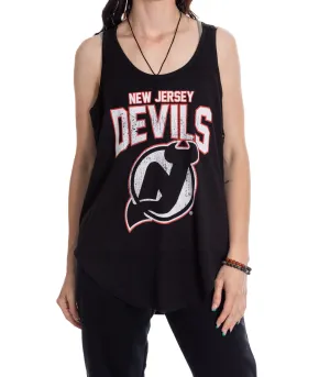 New Jersey Devils Ladies "Distressed" Lace Flowy Tank Top