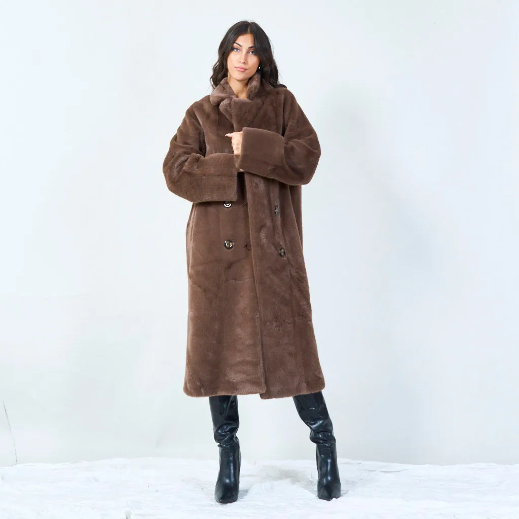 Oversized faux fur coat wholesale