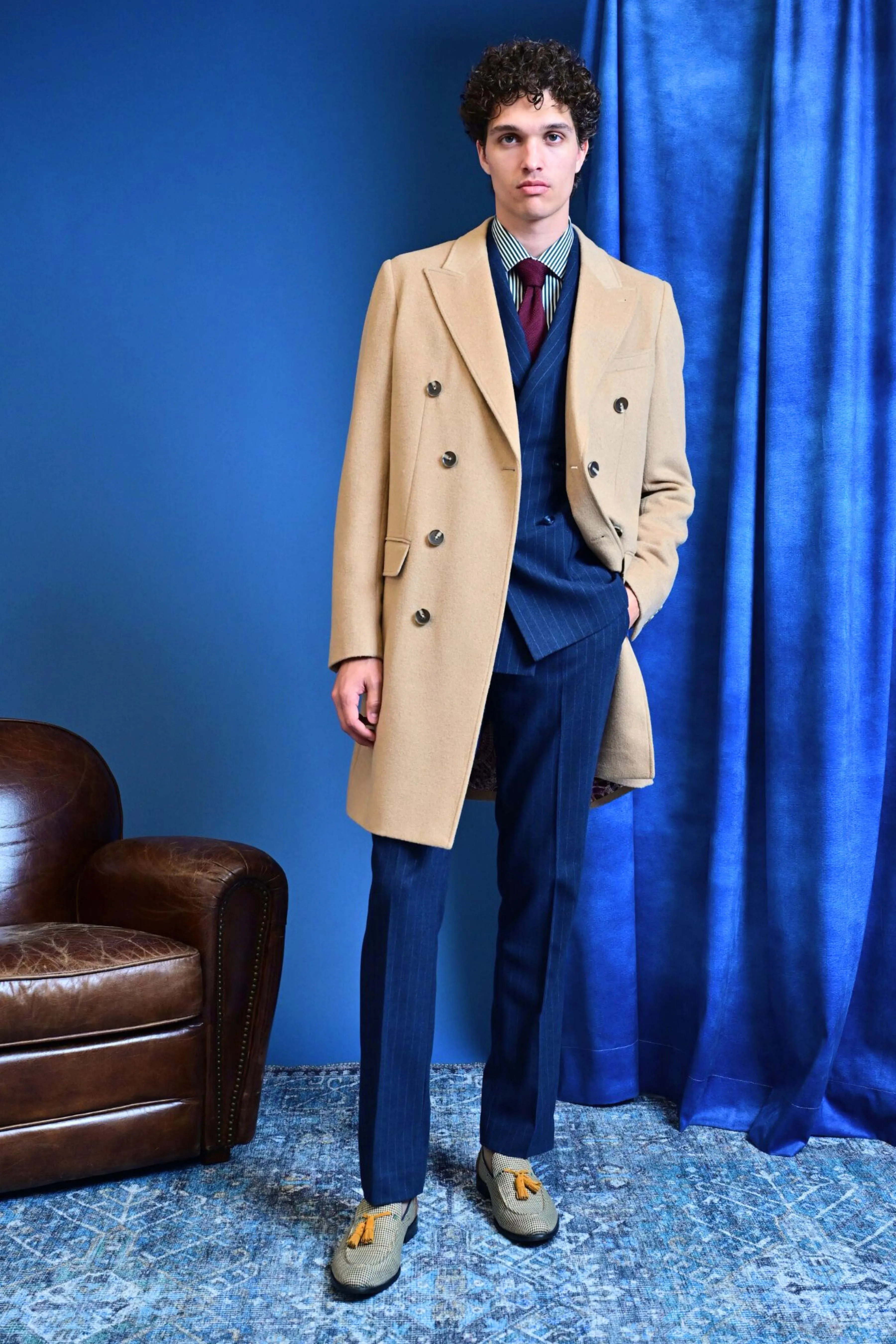 Peak DB Coat - slim - Light Camel Soft Touch