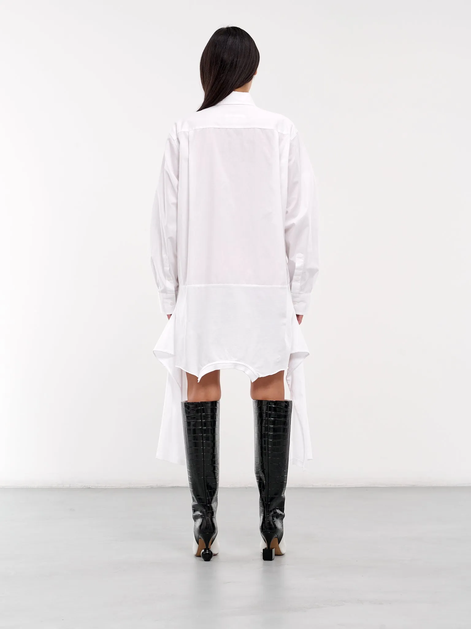 Poplin Shirt Dress (S52CT0781-MTJ011-WHITE)