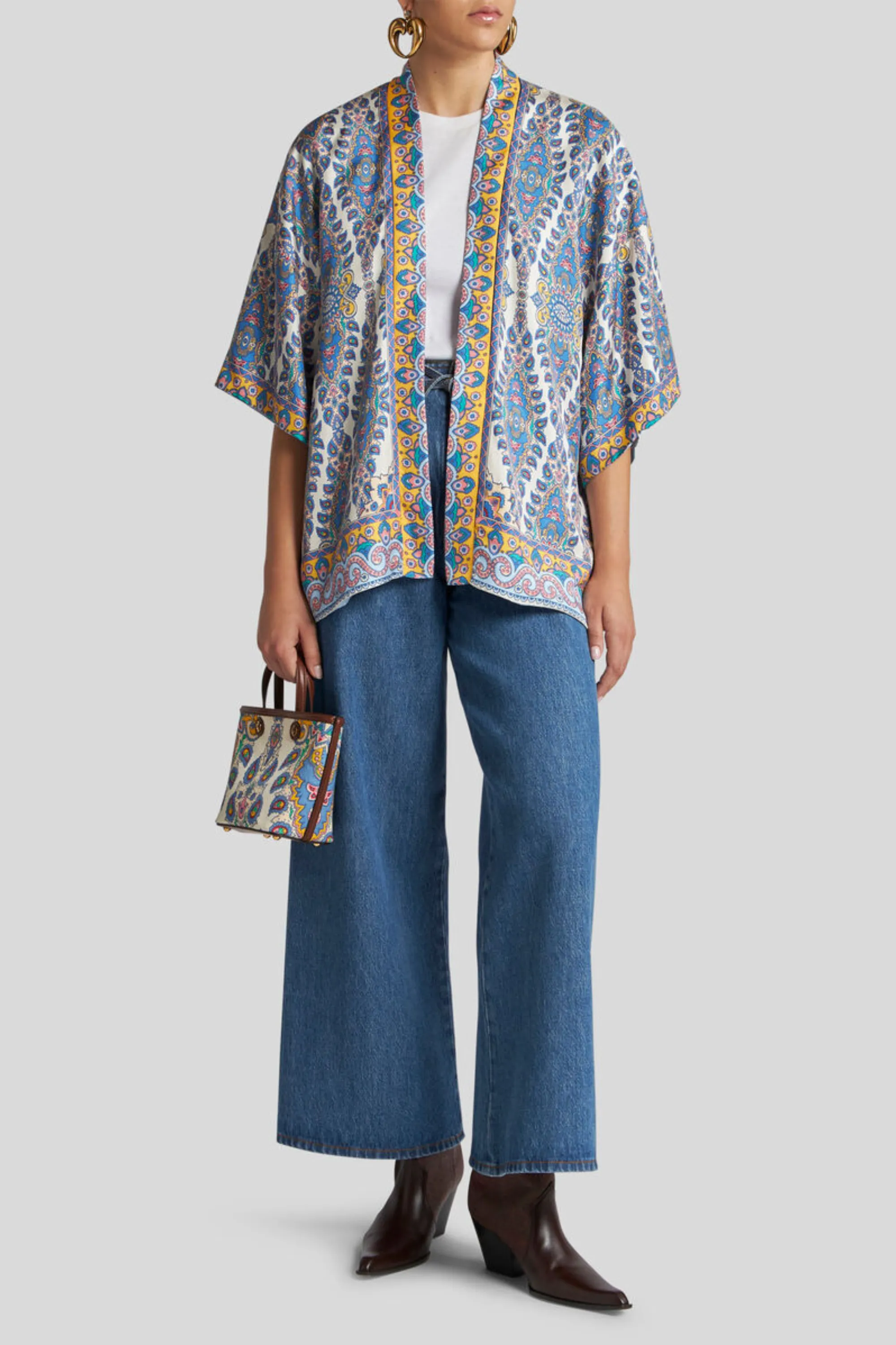 Printed twill Kesa robe - Etro