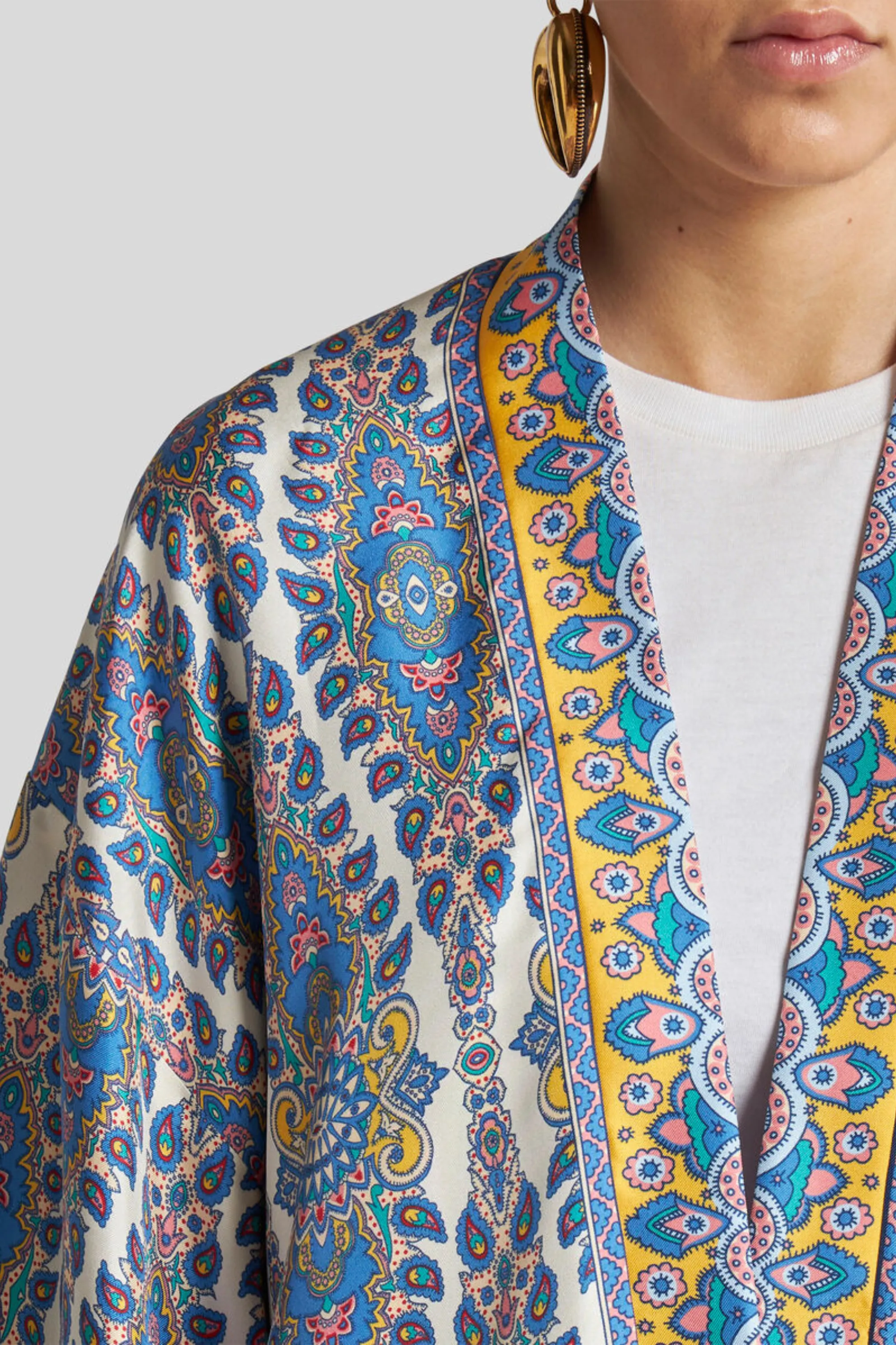 Printed twill Kesa robe - Etro