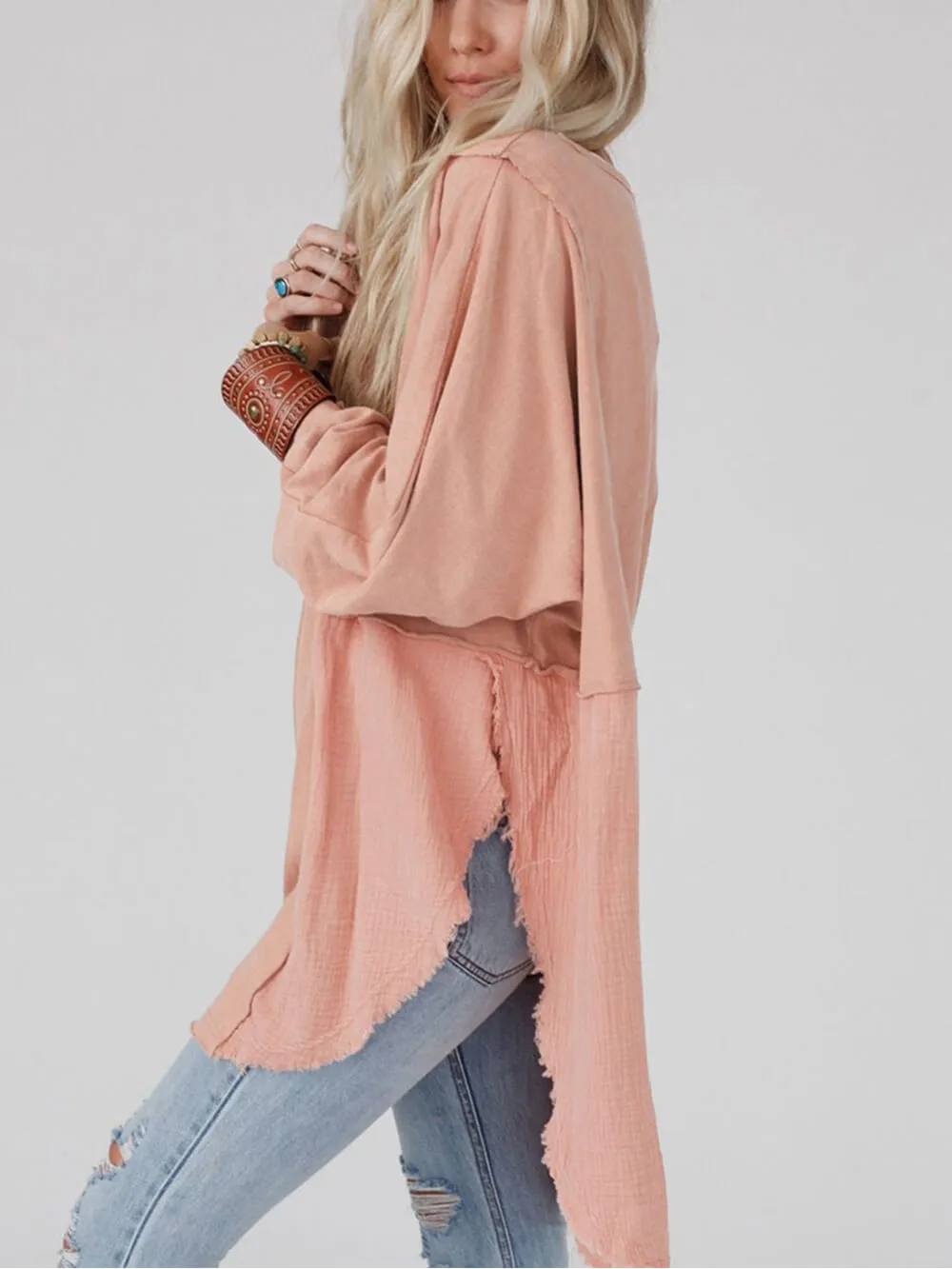 Relaxed Patchwork Oversized Shirt Dress