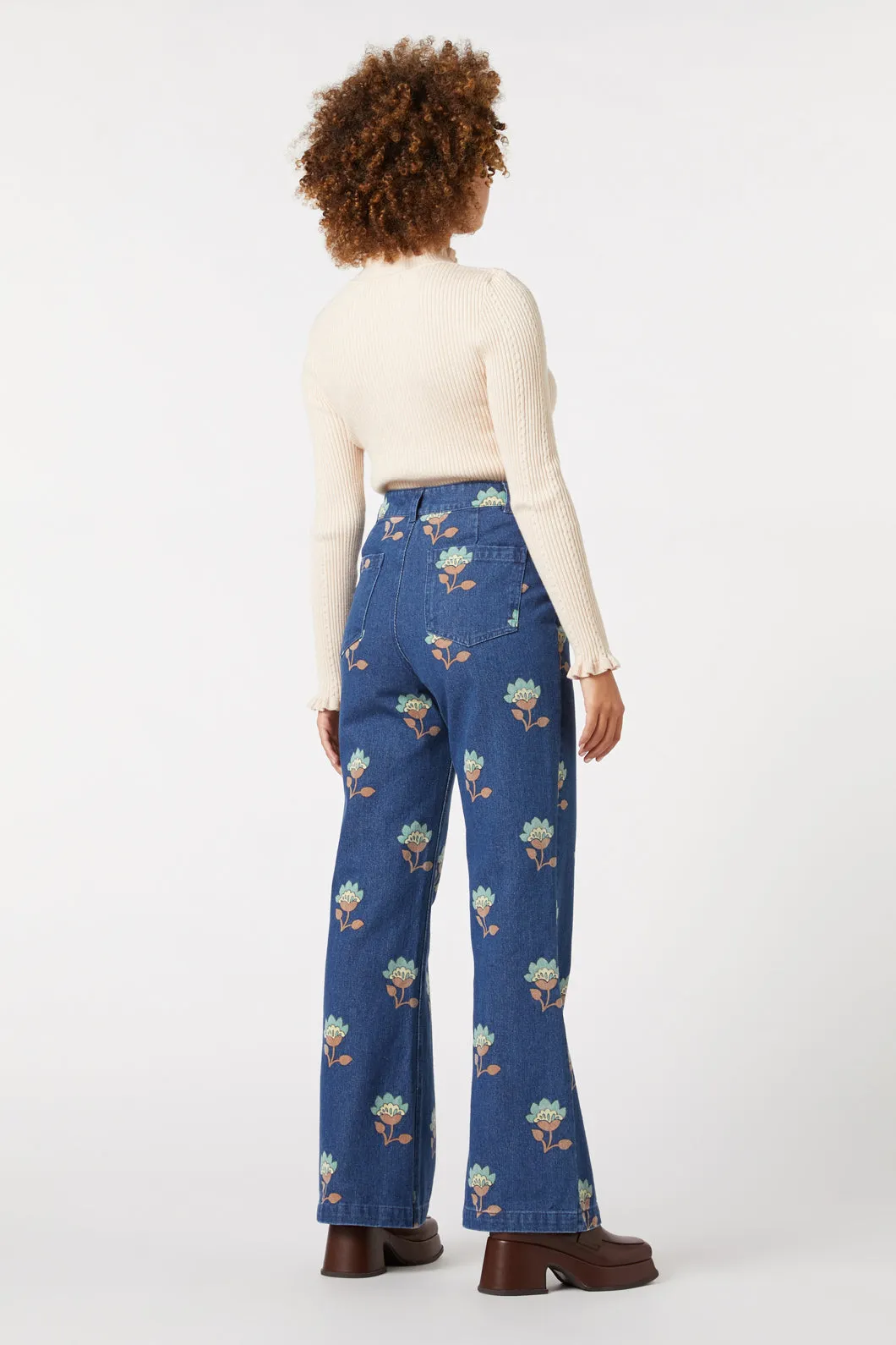 Retro Flora Flare Jean