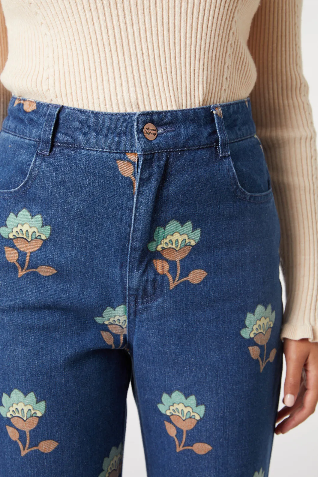 Retro Flora Flare Jean