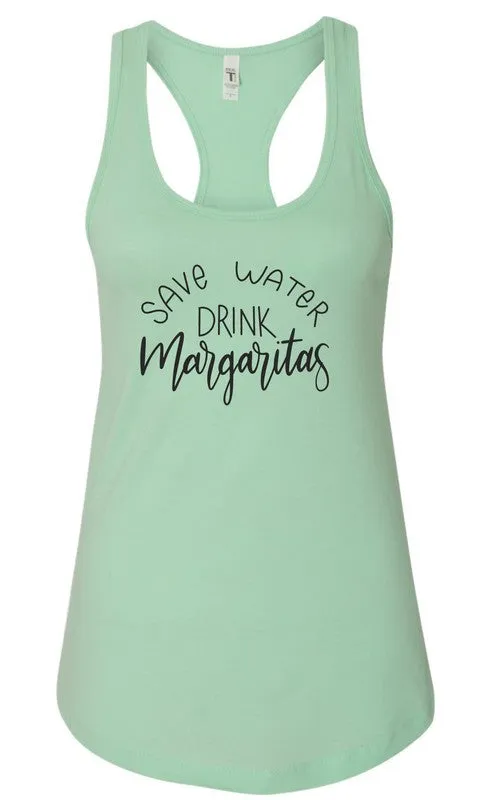 Save Water Drink Margaritas Summer Graphic Tank *Online Only*