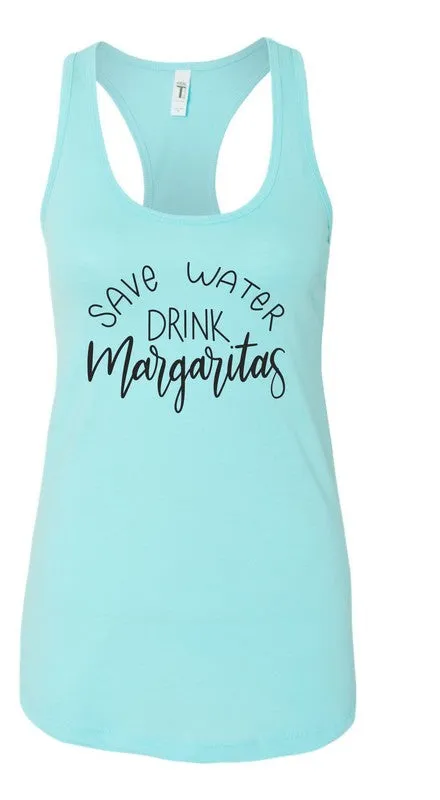 Save Water Drink Margaritas Summer Graphic Tank *Online Only*