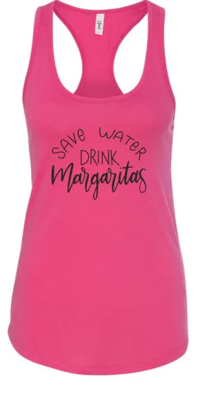 Save Water Drink Margaritas Summer Graphic Tank *Online Only*