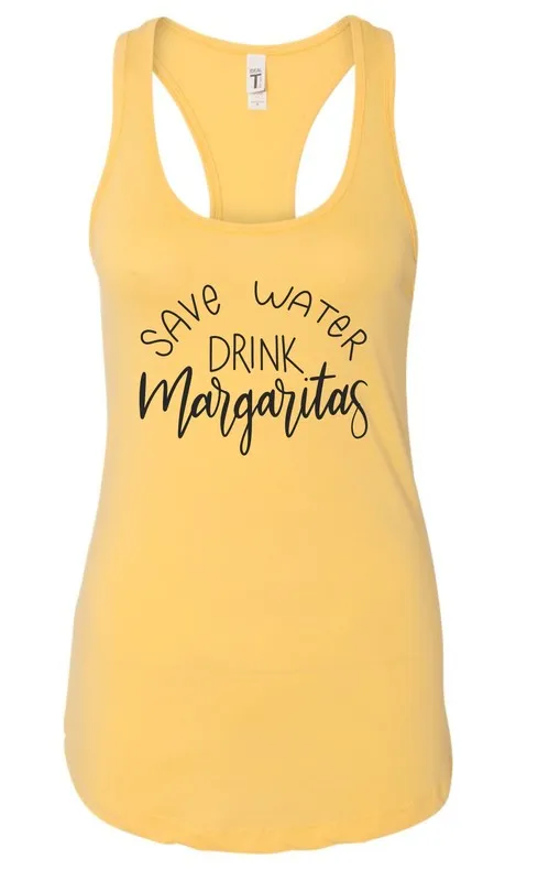 Save Water Drink Margaritas Summer Graphic Tank *Online Only*