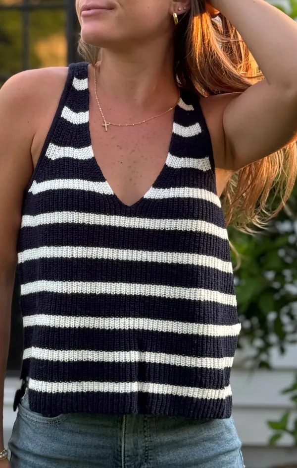 Striped Deidra Sweater Tank