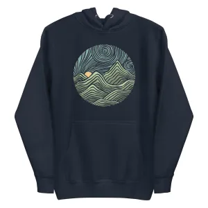 Swirly Mountains | Design by Dylan Fant Classic Fleece Pullover Hoodie