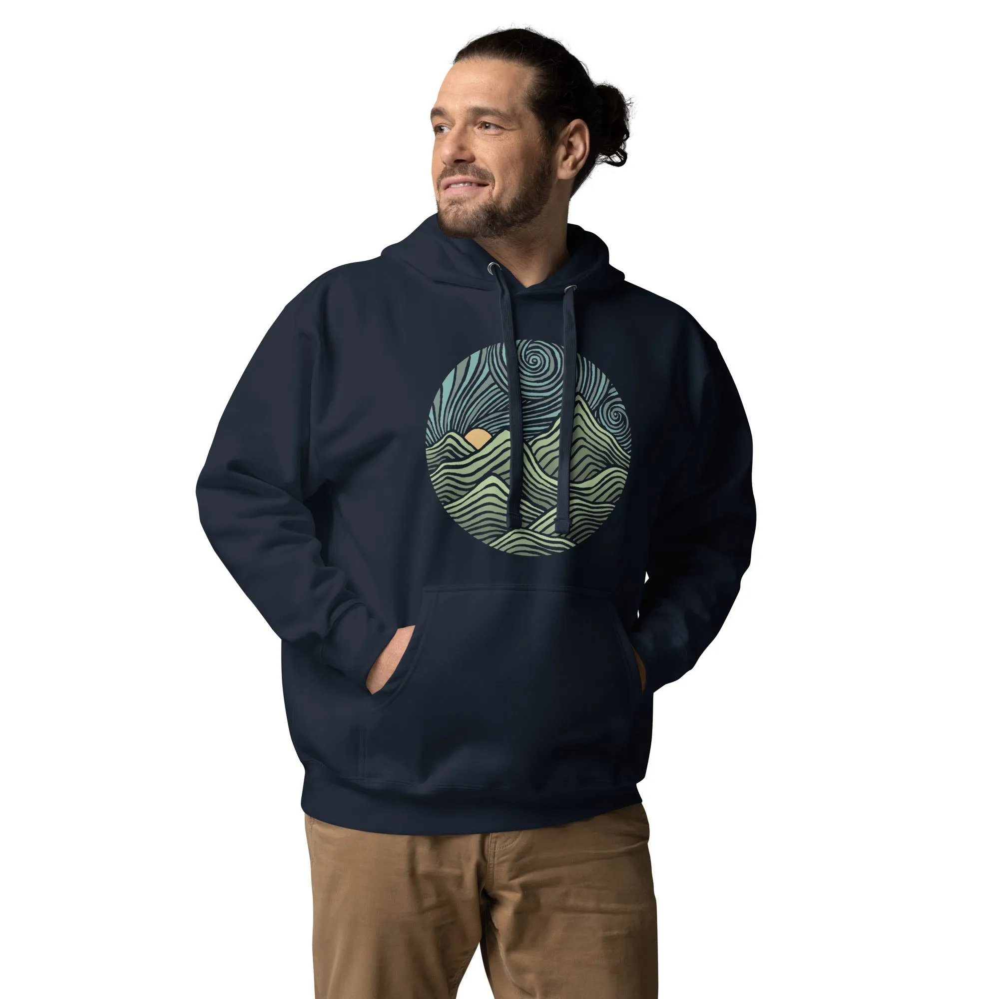 Swirly Mountains | Design by Dylan Fant Classic Fleece Pullover Hoodie