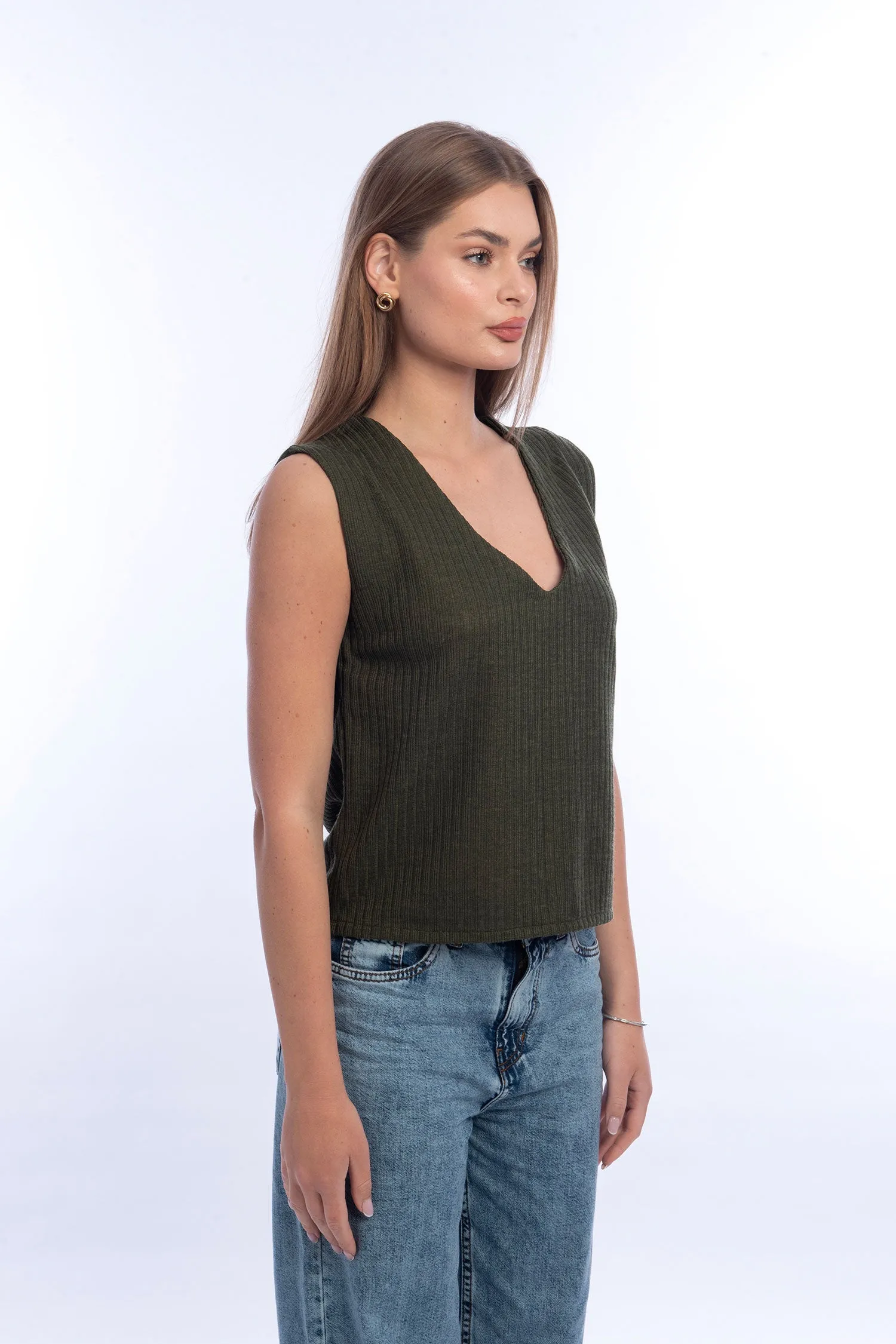 V-Neck Knitted Vest - Viva