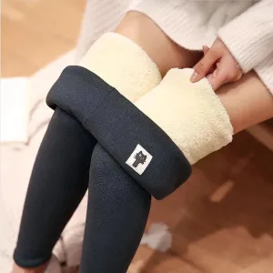 Wjczt Winter Women Leggings Velvet Warm Pants Hight Waist Leggings Women Solid Color Legging Comfortable Keep Warm Stretchy Legging