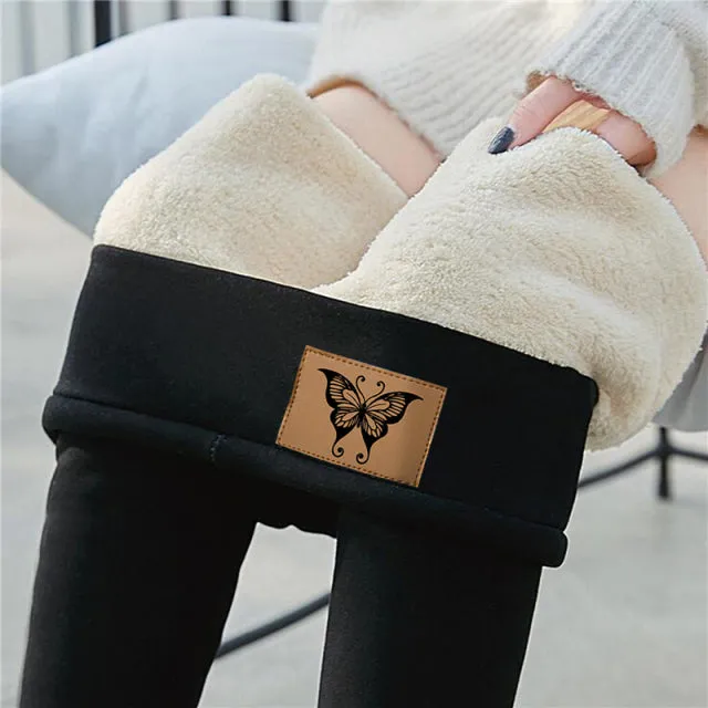 Wjczt Winter Women Leggings Velvet Warm Pants Hight Waist Leggings Women Solid Color Legging Comfortable Keep Warm Stretchy Legging