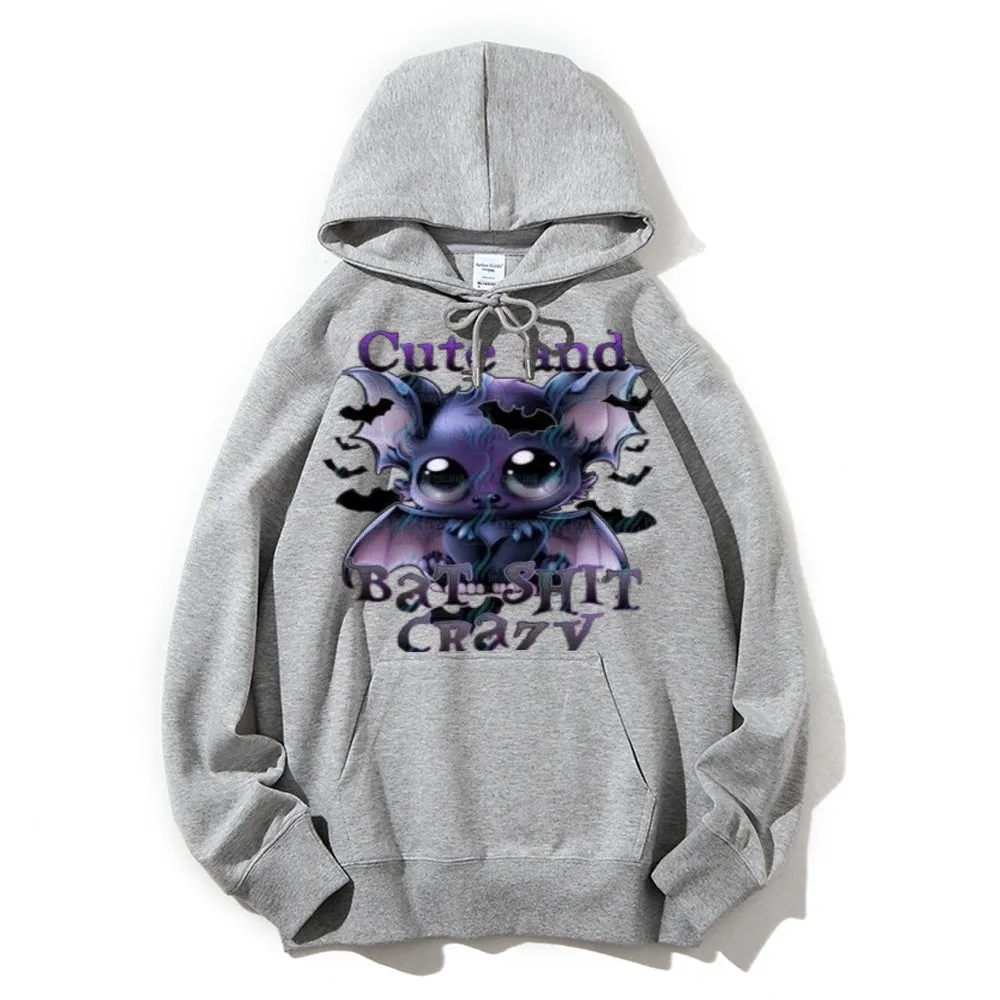 Women Cute and Crazy Bat Graphic Hoodies