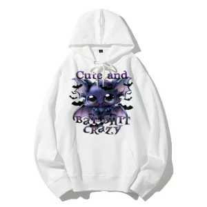 Women Cute and Crazy Bat Graphic Hoodies