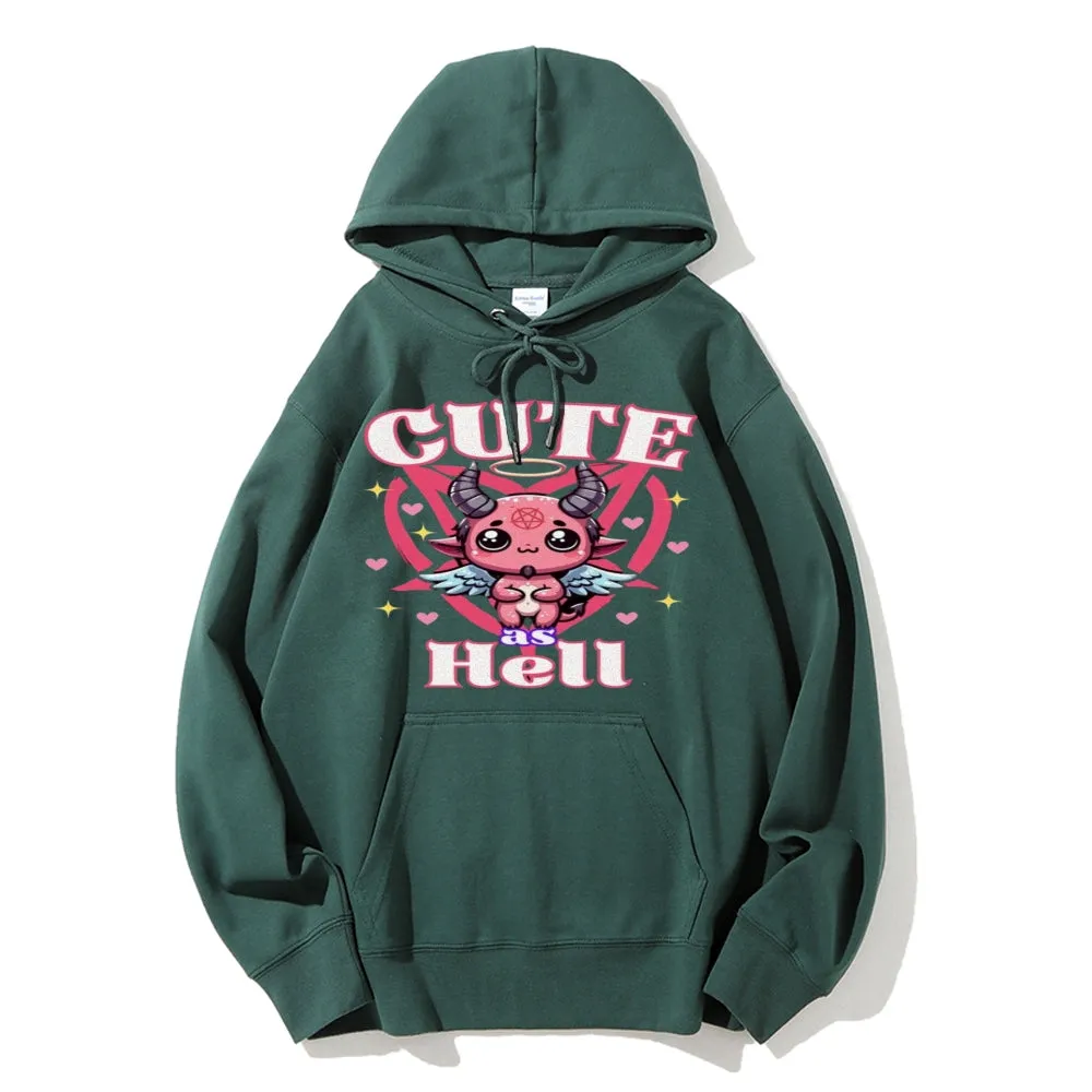 Women Cute As Hell Graphic Hoodies