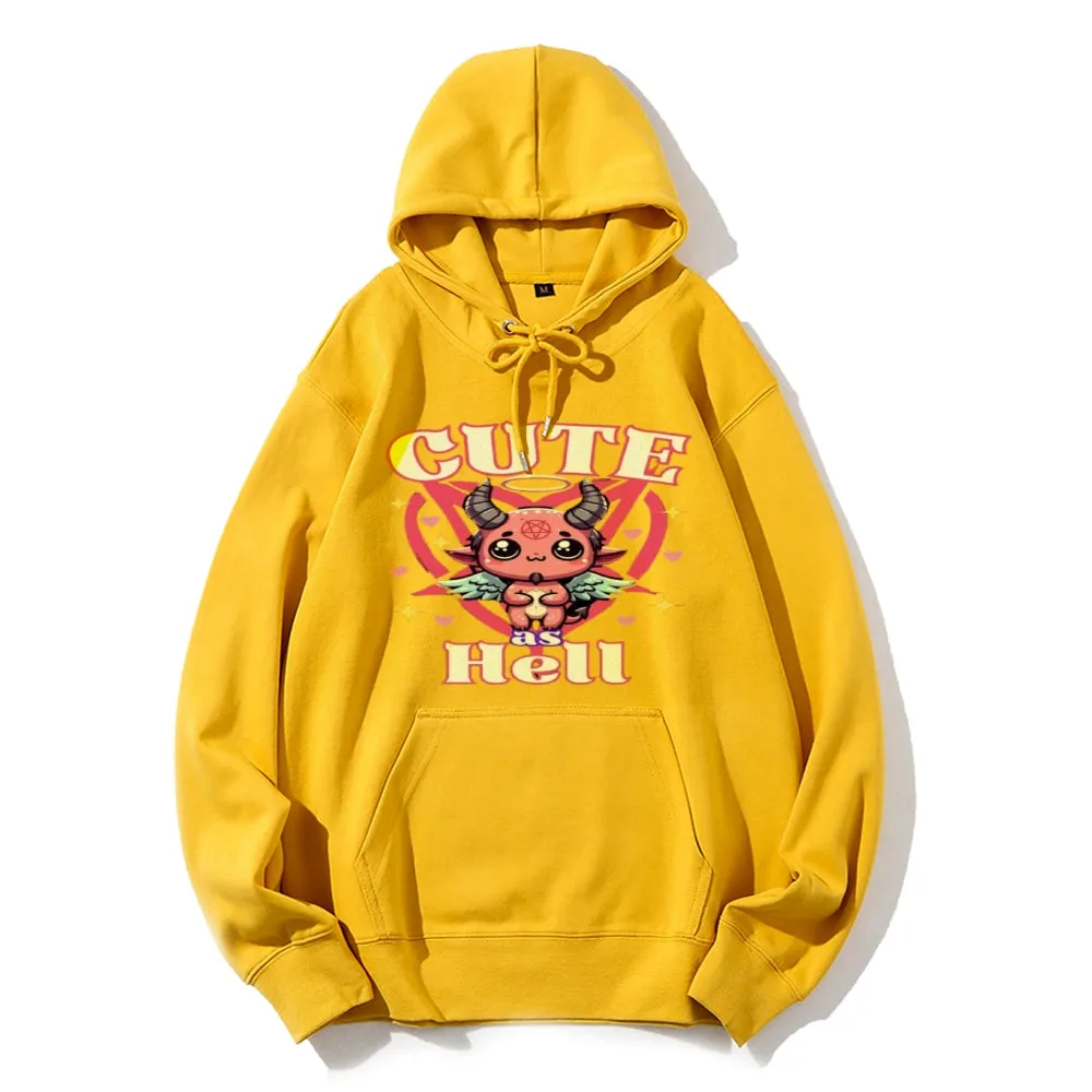 Women Cute As Hell Graphic Hoodies